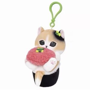 🍣🐱 12.5cm Mofusand Cat Tuna Green Onion Sushi Nigiri Costume Soft Plush Keychain